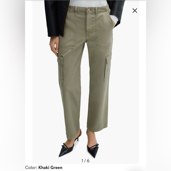 Mango- Straight leg cargo jean - Picture 1 of 8